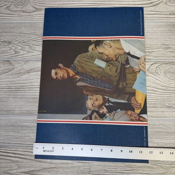 Norman Rockwell "The Four Freedoms" Laminated Placemats Set Of 4 WWII Prints 70s - Picture 15 of 15